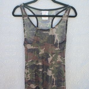 NO BOUNDARIES sheer racer back tank
